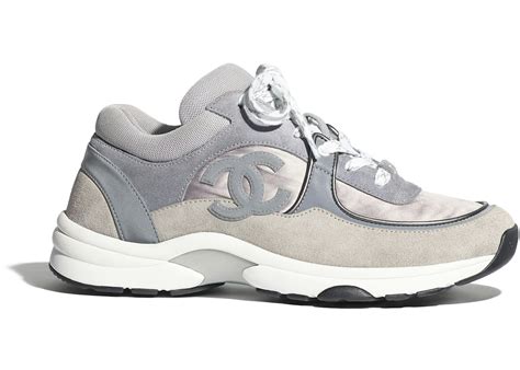 chanel low top trainer cc grey|chanel sneakers black and white.